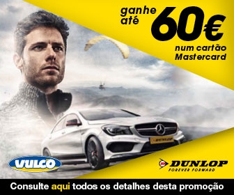 Consiga na  Vulco até 60 euros na compra de pneus Dunlop